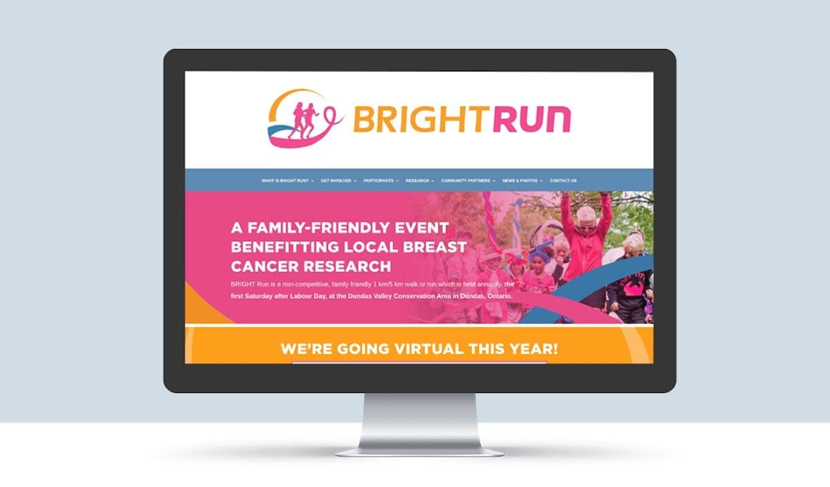 BRUN_WebsiteMockup2 Image of an Apple computer with the BRIGHT Run website